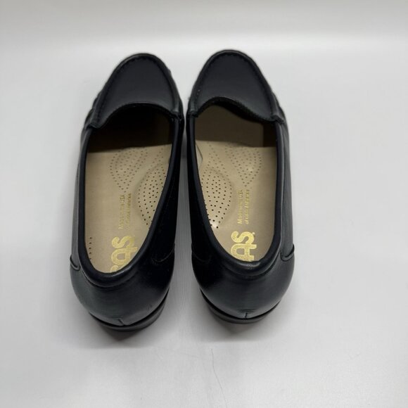 SAS Shoes Slip On Loafer Womans Size 6M Navy Leather Tripad Comfort Foot Bed - Picture 8 of 12